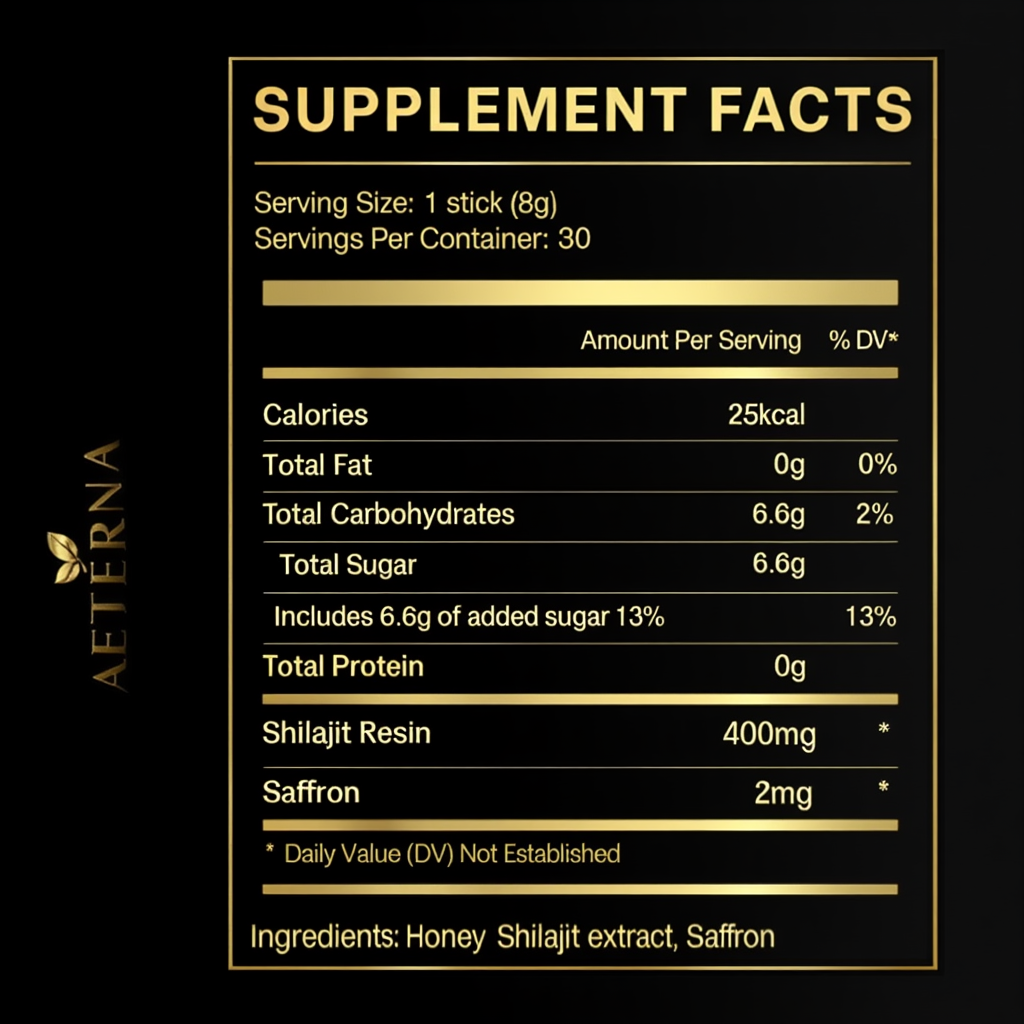 Aeterna™ Shilajit Honey Sticks